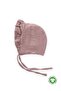 Tied Ruffled Organic Muslin Baby Hat 0-2 Years Copper