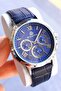 Women's Navy Blue Multifunctional Leather Strap Wristwatch 664642 - 4