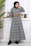 Button Detailed Dress Black 19166