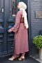 Epaulet Detailed Kimono Suit Dusty Rose 19253 - 4