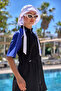 Parachute Short Sleeve Semi-Closed Swimsuit with Front Cover R303 - 2
