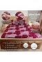 Boho Print King Size Bedsheet 108x108 Inches - Ultra Soft 100% Cotton Bedding Set - Wrinkle Resistant Deep Pocket Sheet with Matching Pillow Covers - Maroon Tropical Leaf - 2
