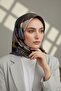 Gray Silk Stone Effect Pattern - 100% Twill 90X90 Scarf Planting Shape Hand Sewing - 5
