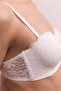 Women Lotus Lace White Strapless Wired Bra - 3