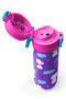 Kids Purple Pink Cat Patterned Steel Thermos with Straw and Direct Drinking 500 ml 31911 - 3