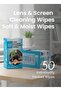 Lens & screen cleaning wipes Pre-Moistened Streak-Free 50-Piece Pack - 8
