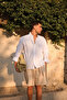 Leros White 100% Cotton Men's Shirt - 4