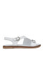 , Women's Genuine Leather Sandals 1611020Z5407 White - 3