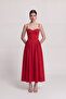 Strappy Glop Long Bridged Dress Red - 6