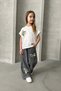 My Little One's Ciciler Lily Detailed Jeans Trousers Girl's 2-Piece Set - Anthracite - 5