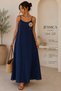 Flower Applique Detail, Adjustable Straps, Aerobin Fabric, Comfortable Cut, Strap Dress - 3