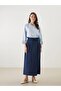 Elastic Waist Linen Look Skirt (S5)