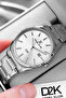 Men's Wristwatch 3 Atm Water Resistant Silver-Gold Color Steel Band - 3