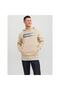 Men's Hooded Beige Sweatshirt - 12233599 - 4