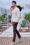 Brown Side Pocket Linen Slim Fit Linen Blend Jogger Pants 1003260169