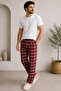 Men's 100% Natural Organic Cotton Plaid Pocketed Quality Pajama Bottoms