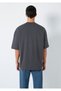 Mvjns Printed Anthracite T-Shirt Oversize / Wide Cut 0613215-80955 - 5