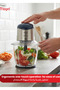 Electric Chopper 1.5L 500W with 6 Titanium Blades Glass Bowl Multi-Function Food Processor - 5