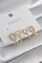 Brass Silver Color Zircon Stone Heart Model Women's Earrings - 2