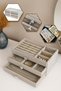 Modern 3 Drawers Jewelry Bijouterie Jewellery Box Organizer Organizer Transparent 13 X 23 X 10 cm - 8