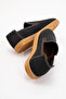 Mira Men's Black Leather Powder Elastic Shoes - 4