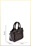Women's Textured Leather Belt Detailed Hand and Shoulder Bag - Bitter Brown - 2
