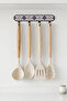 Set of 4 Silicone Colander Pasta Serving Spoons with Adhesive Hanger and Gift Cream - 2