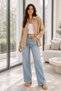 Women's Beige Muslin Oversize Casual Cut Buttoned Shirt - 8