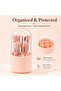 41Pcs Makeup Brush Set with 360° Rotating Storage Box, Sponges, Puffs, Headband Travel Brush Set - 6