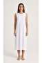 Women's 100% Cotton Single Jersey Sleeveless Underskirt / Dress Lining Undershirt Underskirt - Cotton White - 4