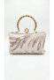 Light Pink Pearl Gold Handle Evening Dress Women's Bag - Double Sided, Long Chain Strap - 14×22 - 2