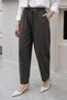 Elastic Waist Carrot Trousers Tsd260155 Smoked