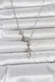 316L Steel Silver Color Zircon Stone Y Women's Necklace