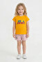 2-8 Years Licensed Girl's Suit-Yellow - 3