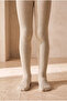 Girl's Glittery Pantyhose Ecru - 2