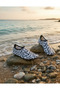 Mother-Daughter (24-42) White Black Leopard Non-Slip Sole Sea Shoes - Flexible Beach and Pool Shoes - Sea Boots - 5