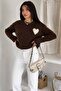 Heart Patterned Beard Knitwear Soft Sweater - 4