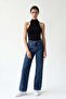 High Waist Straight Fit Denim Pants