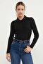 Ribbed Polo Neck Half Button Knit Sweater - 3