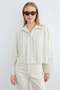 Pleated Wide Sleeve Casual Crop Shirt - 7