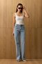 Stone Bow Detailed Palazzo Jeans - 2