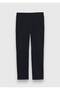 Navy Blue Plain Woven Jogging Fit Casual Trousers - 5