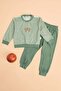 Teddy Bear Printed Striped Boys' 2-Piece Set