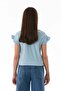 Ribbed Front Ruffled Lycra Girl's Bodysuit - 4