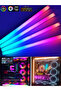 قطعتان من موصلات ARGB ثلاثية الدبابيس 5 فولت لعلبة ألعاب Asus Aura RGB شريط إضاءة كمبيوتر شخصي قابل للعنونة مغناطيسيًا WS2812B L - 7