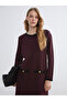 Esvab • Modern & Distinctive Zero Roba Collar Knitwear Dress - 3