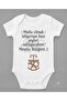 Baby Body Suit with the Text'Swing My Cradle' Baba Bebek Badi Zıbın