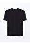 Black Crew Neck Matchbox Brooklyn Printed Combed Cotton Men's T-Shirt - 6