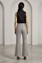 Vera High Waist Grey Genuine Stretch Leather Spanish Flare Pants - 4