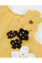 Girl's Yellow Floral Appliqué Sleeveless Cotton T-Shirt 2-8 Years Yellow - 3